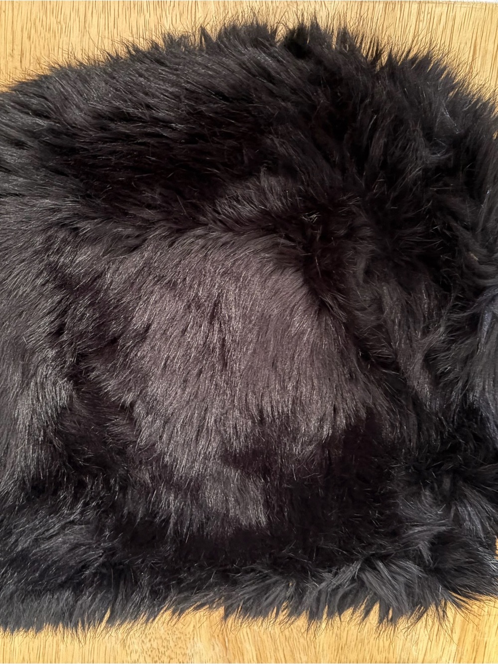 Plush Black Faux Fur purse!